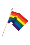 Flags / Mister B Rainbow flag on stick large