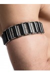 Belts / Mister B Black linked armband with snapstuds
