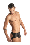 Alsók és jockstrap -ek / Mister B Bőr powerjock fekete csíkkal