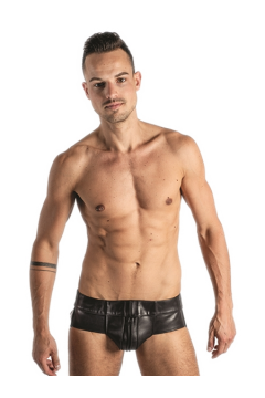 Alsók és jockstrap -ek / Mister B Bőr powerjock fekete csíkkal