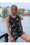 T-shirts and tank-tops / Mr.Riegillio MR Tank Top - Black - Orange Stripe