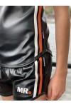 T-shirts and tank-tops / Mr.Riegillio MR Tank Top - Black - Orange Stripe