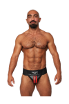 Jocks and Underwear / Mister B Leather Premium Jockstrap - Black Red