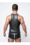 T-shirts and tank-tops / Mister B Neoprene Sleeveless T Zip - White