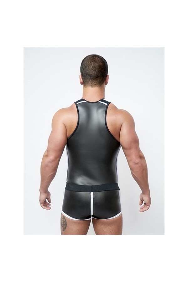T-shirts and tank-tops / Mister B Neoprene Sleeveless T Zip - White