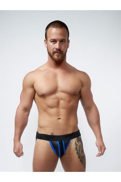 Jocks and Underwear / Mister B Neoprene Jockstrap - Black Blue