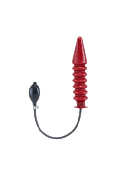 Inflatable Toys / Mister B Inflatable Solid Ribbed Dildo - Red