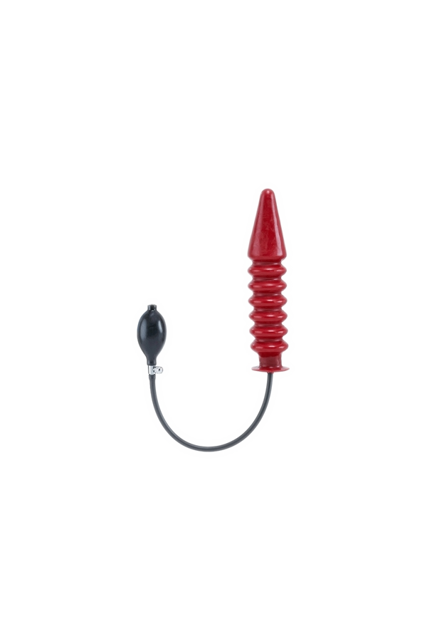 Inflatable Toys / Mister B Inflatable Solid Ribbed Dildo - Red
