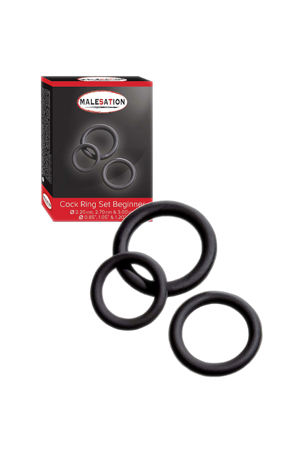 Farok-makk gyűrűk /  Malesation - Szilikon farokgyűrű készlet - 3 darab