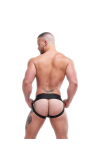 Alsók és jockstrap -ek / Mister B Bőr prémium jockstrap - fekete narancs