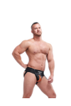 Alsók és jockstrap -ek / Mister B Bőr prémium jockstrap - fekete narancs