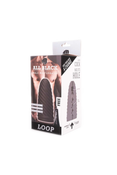 Blowjob Toys / All Black Real Skin Touch Masturbator - Loop