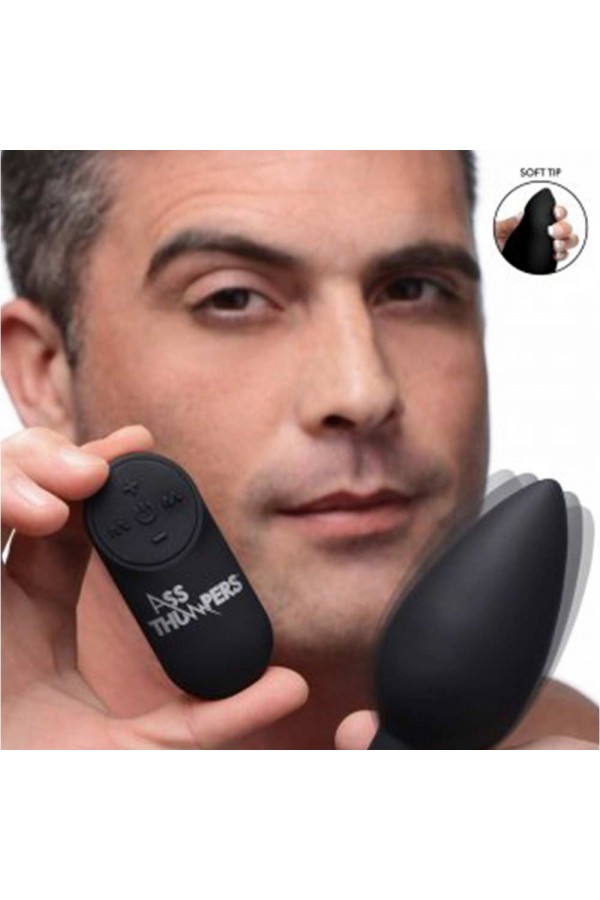 Male G-spot massage / Ass Thumpers The Taper - 10x Smooth Silicone Vibrating Butt Plug