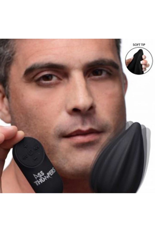 Male G-spot massage / Ass Thumpers The Assterisk - 10x Smooth Silicone Vibrating Butt Plug