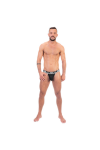 Alsók és jockstrap -ek / Push Prémium Mesh jockstrap - fekete/fehér