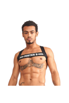 Harnesses / Mister B URBAN Club harness X-back Striped Grey