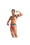 Harnesses / Mister B URBAN Club harness X-back Striped Red