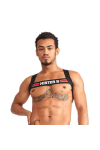 Harnesses / Mister B URBAN Club harness X-back Striped Red