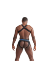Harnesses / Mister B URBAN Club harness X-back Striped Blue