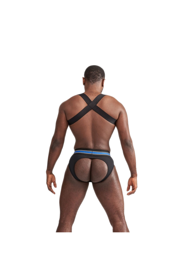 Harnesses / Mister B URBAN Club harness X-back Striped Blue