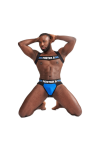Harnesses / Mister B URBAN Club harness X-back Striped Blue