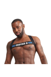 Harnesses / Mister B URBAN Club harness X-back Striped Blue