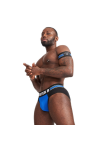 Belts / Mister B URBAN Club Biceps Bands Striped Blue