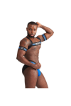 Belts / Mister B URBAN Club Biceps Bands Striped Blue