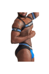 Belts / Mister B URBAN Club Biceps Bands Striped Blue