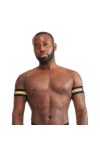 Belts / Mister B URBAN Club Biceps Bands Striped Yellow