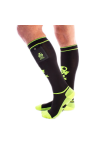 Socks / Brutus GAS MASK Party Socks w. Pockets Black / Neon Yellow
