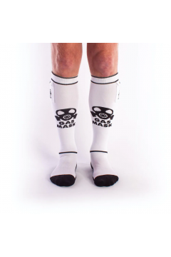 Socks / Brutus GAS MASK Party Socks w. Pockets White / Black