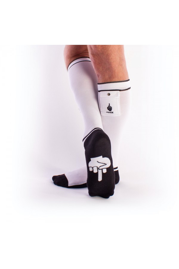 Socks / Brutus FUCK Party Socks w. Pockets White / Black