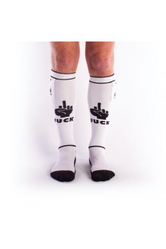 Socks / Brutus FUCK Party Socks w. Pockets White / Black