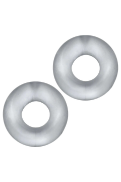 Cock - Glans Rings / Hünkyjunk Stiffy Cockring 2-Pack - Clear Ice