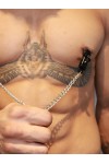 Mell csipeszek / Mister B Battery beállítható mellcsipesz lánccal fekete
