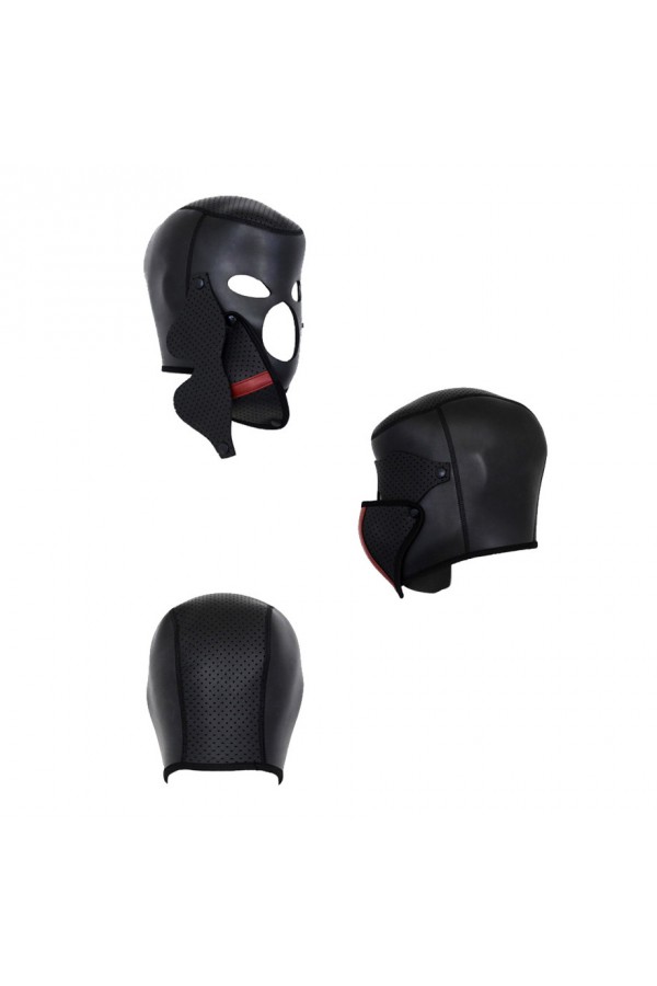 Home, Hoods / SKY Fetish Mask - Black/Ruby