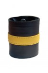 Wallets and Bags / Mister B Leather Wrist Wallet Zip Yellow Stripe