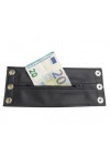 Wallets and Bags / Mister B Leather Wrist Wallet Zip Yellow Stripe