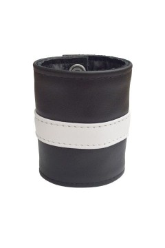 Wallets and Bags / Mister B Leather Wrist Wallet Zip White Stripe