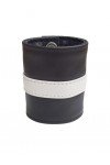 Wallets and Bags / Mister B Leather Wrist Wallet Zip White Stripe